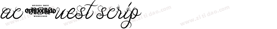 acquest scrip字体转换